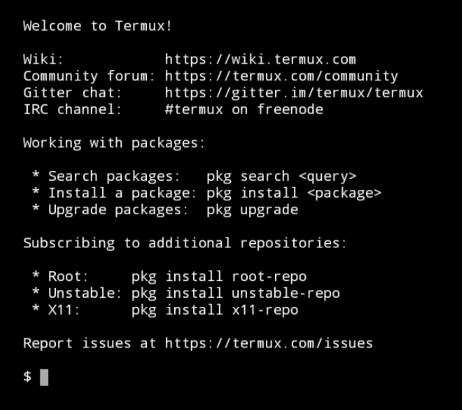 Termux - Terminal Inicio