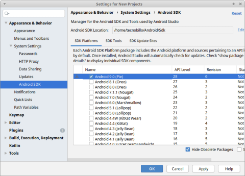 Android Studio - SDK Platform 28