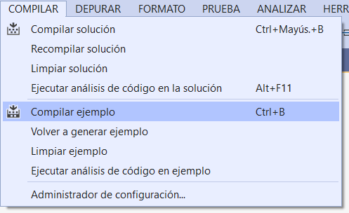 VS - COMPILAR - Compilar proyecto