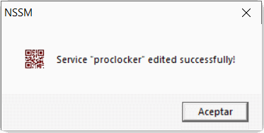 NSSM Service Edited Successfully